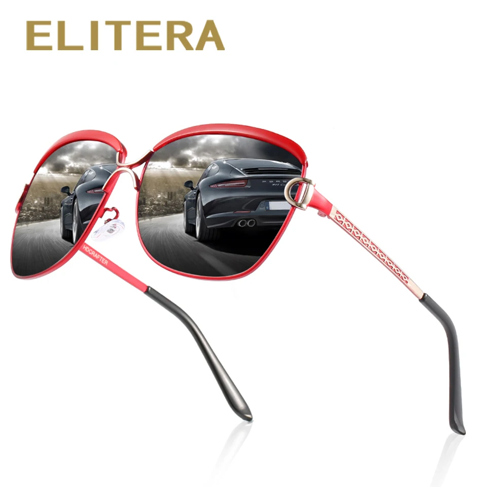 

ELITERA New Arrival Fashion Polarized Sunglasses Women Vintage Metal Mirror Classic Vintage Sun Glasses Female Oculos De Sol Fem