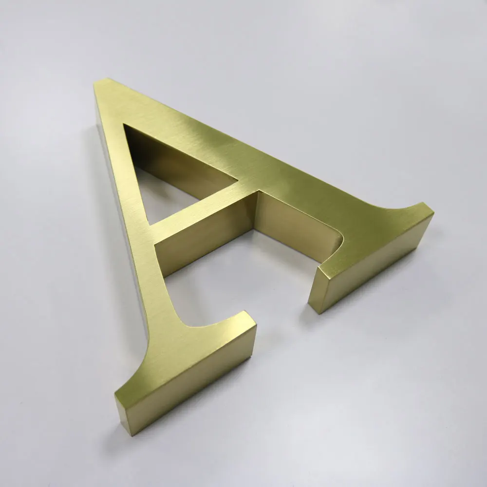 

Top Quality Classic Golden Channel Letter Titanium Plating Metal Letter Stainless Steel Signage SUS Channel Letter Outdoor