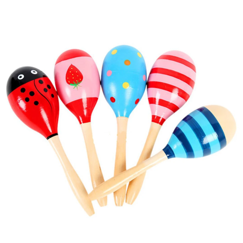 

Infant Baby Rattles Cartoon Hand Bells Wooden Rattle-Drum Toddler Toys Hand Bell Ring Musical Shaker Educational Toys
