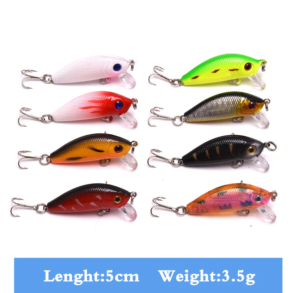 8 шт. 5 см искусственная приманка с двойными крючками|Наживки для рыбной ловли| |