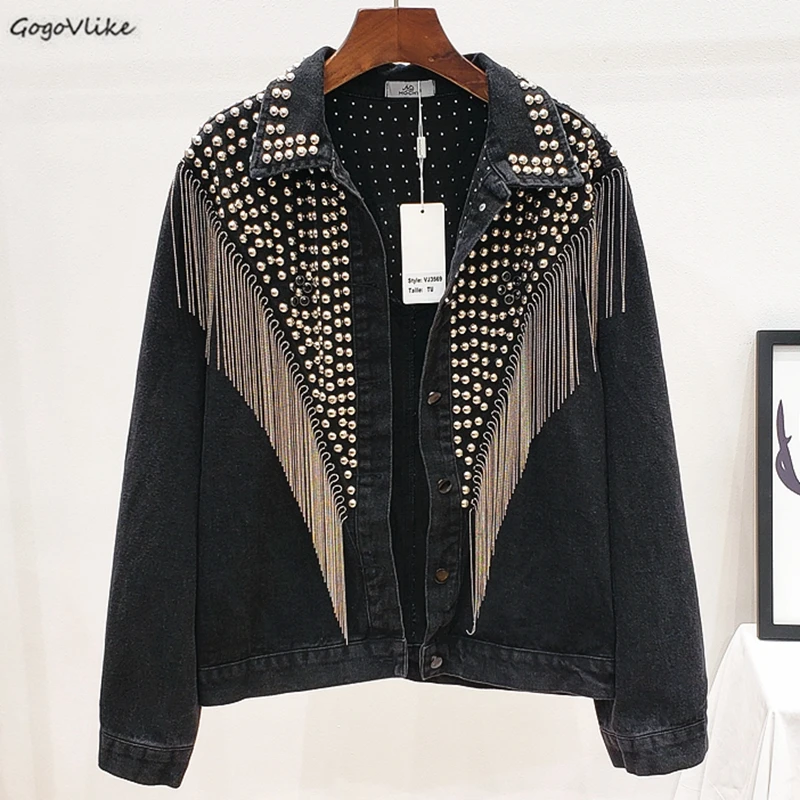 Куртка бомбер женская с заклепками и бахромой осенне зимняя|Женские куртки| |