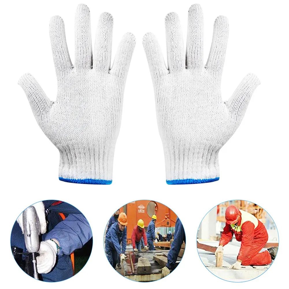 5Pairs Household Hand Gloves Garden Work Thin Cotton Glove Gardening Construction Welding Woodworking | Дом и сад