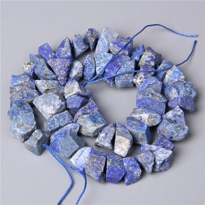 

10-13mm Natural Blue Lapis lazuli Stone Beads Loose Semi-precious Stone Spacer Minerals Nugget Bead For Jewelry Making Wholesale