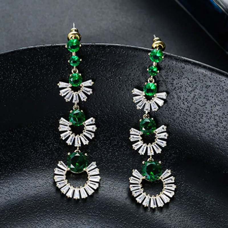 Женские бархатные сумки зеленые кубические циркониевые серьги-гвоздики для