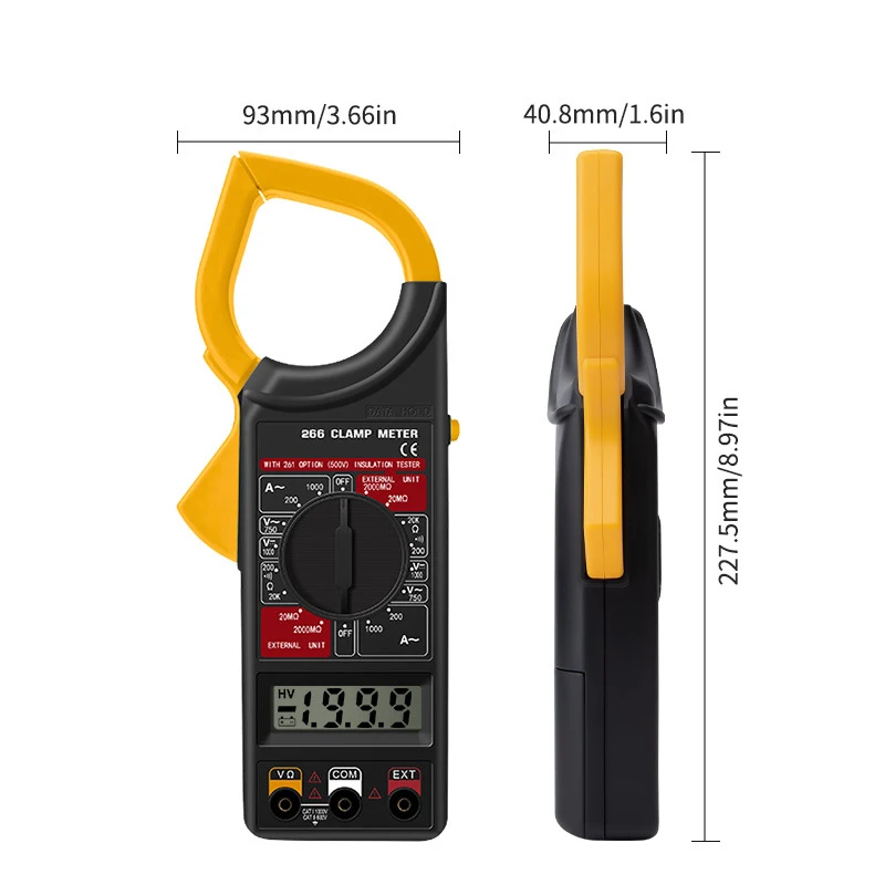 

Digitale Clamp Meter Summer Daten Halten Nicht-kontaktieren Multimeter Voltmeter Amperemeter Ohmmeter Volt AC DC