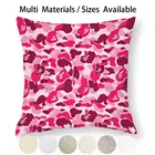 Розовый камуфляжный чехол для подушки, наволочка для подушки из хлопка и льна, розовый камуфляжный чехол, лидер продаж, трендовая одежда для игры в Париже, уличная одежда