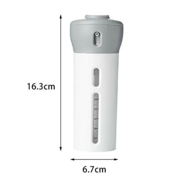 

Newly 4-in-1 refillable bottle Lotion Shampoo Gel Travel Dispenser Portable Leakproof Rotatable Bottles MK