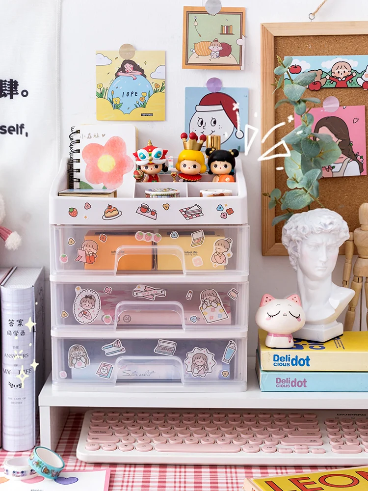 

Desk storage box students' school practical supplies dormitory girls' home small department stores good gifts small crowd