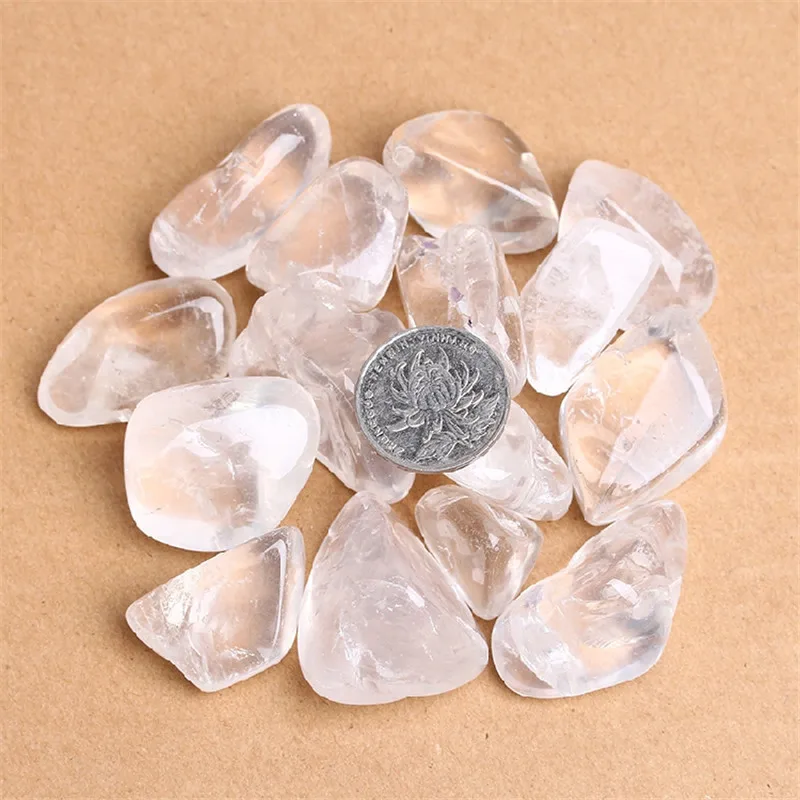 MAGICCOO 100G/PACK Natural Mineral White Quartz Crystal Stone Rock Chips Specimen Healing collection natural fish tank stone | Дом и сад