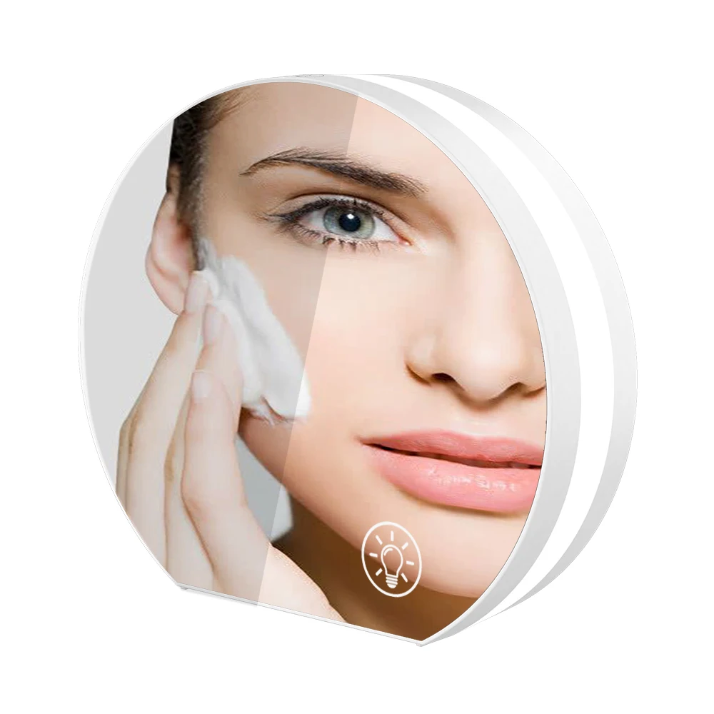 Цифровой настольный USB питание светодиодный зеркальный будильник часы белого