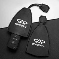 car key case remote leather housing anti scratch cover bag pouch key protector for chery t11 a1 a3 a5 tiggo 5 3x mvm x22 dr3