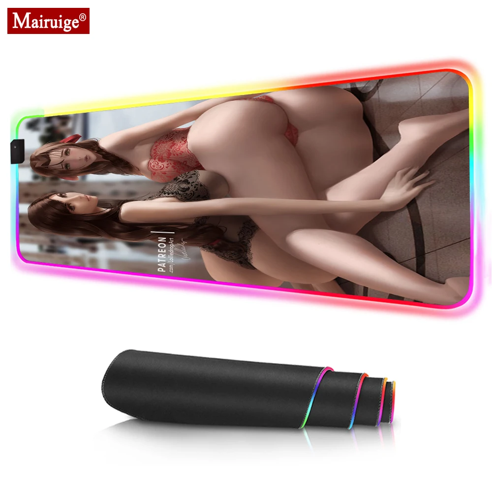 Коврик для мыши со светодиодной подсветкой цветной коврик с рисунком аниме