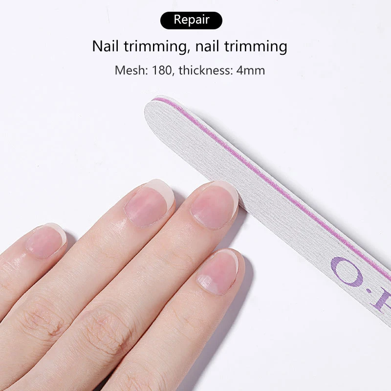 

Dedicated Nail Tools Double-sided Nail File Strips Double-sided Half Moon Prism Sandpaper Polishing Polishing Nail Art Care Tool