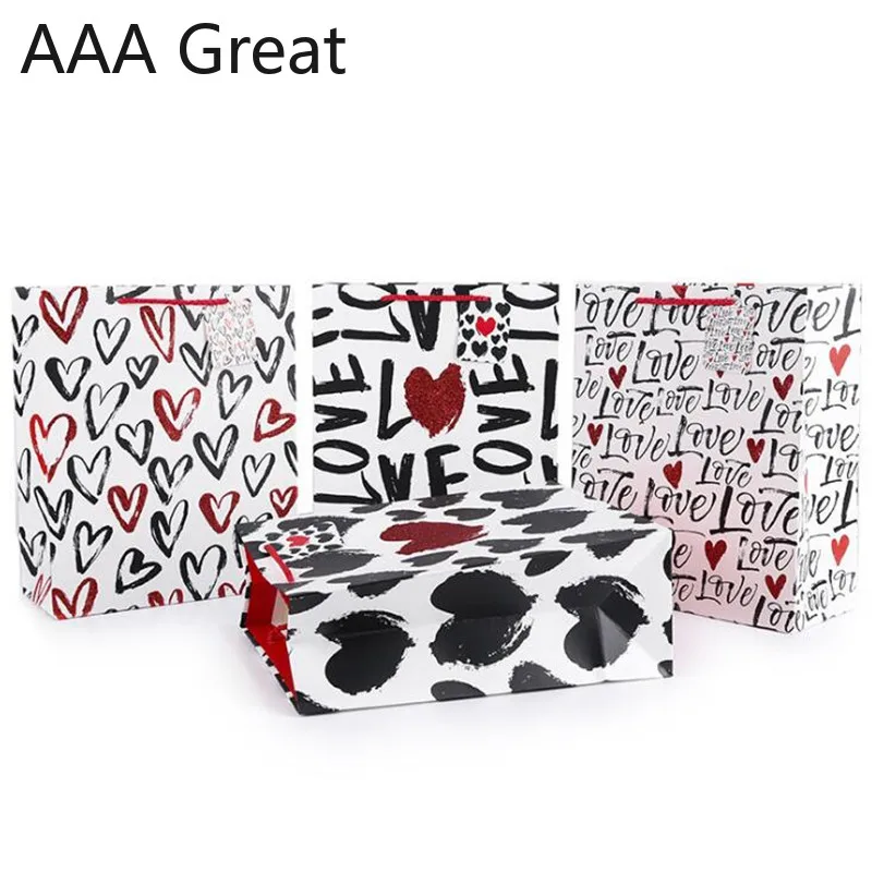 

48 шт./лот Упаковка из крафт-бумаги для хлеба, тостов, пакеты для выпечки, еды на вынос, пакеты для тортов, милая Рождественская сумка с сердцем для вечерние