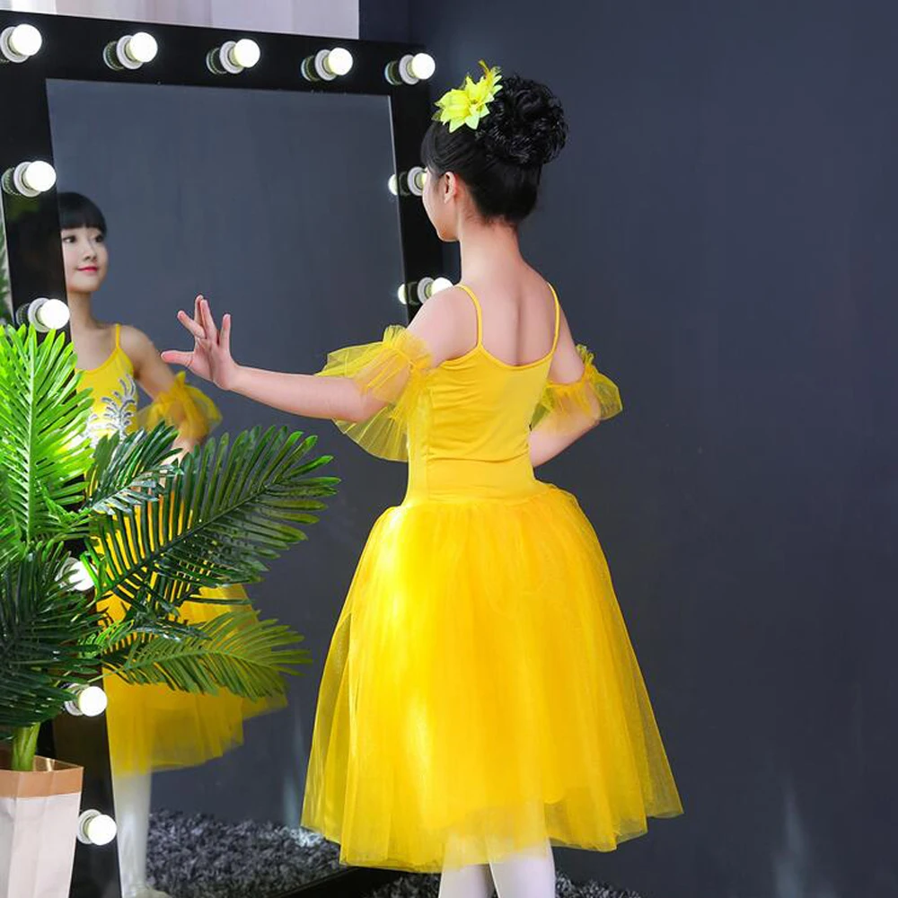 Детские классические костюмы детское балетное длинное танцевальное платье