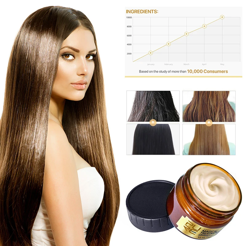 60ml Magical Hair Mask 5 Seconds Repairs Damage Frizzy Make Soft Smooth Deep Repair Keratin Treat For Scalp Care |