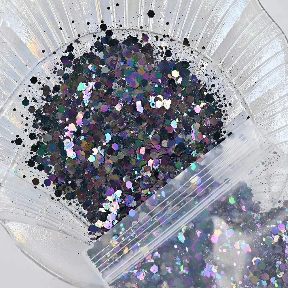 50 г/пакет объемный блеск для ногтей голографические хлопья русалки смешанные