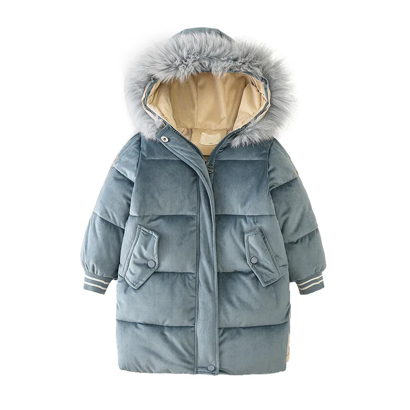 

Kids Girls Jacket Winter 2019 New Korean Children Winter Cotton-padded Jacket for Girls Coat Warm Hooded Outerwear Clothing 8 14