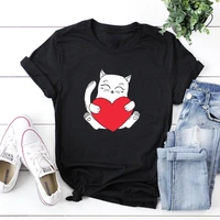 retro cat shirt cute funny cat t shirt cat mom shirts cat lover kitty tee gift for cat lover 2021 women fashion clothing