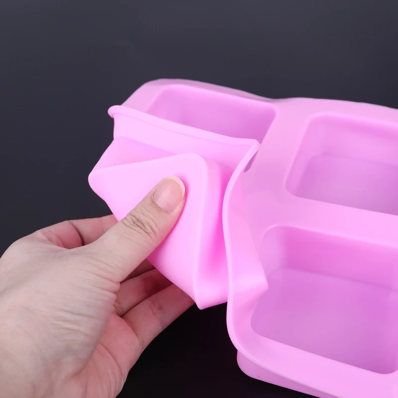 Четыре квадратных силиконовые формы для торта шоколадной выпечки лоток ручной