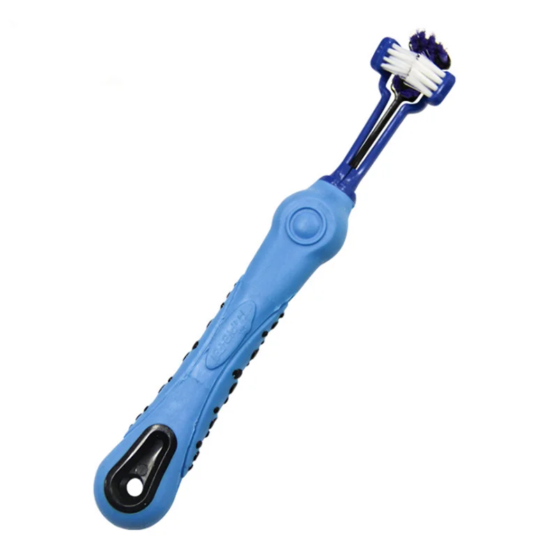 Трехсторонняя искусственная Щетка для собак сложение плохого дыхания клетка