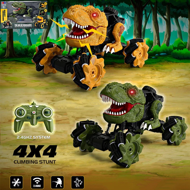

RC Cars Remote Control Dinosaur Car Off-Road Crawler Radio Control Buggy Trucks T-Rex Toys for Boys Vehicle Machine Kids Gifts