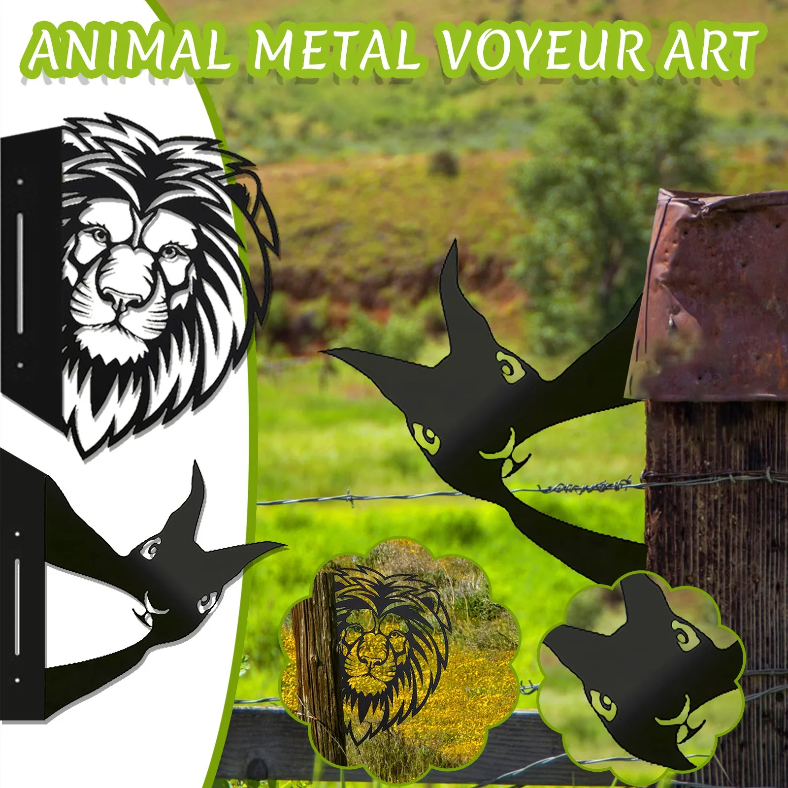 

Good Quality Farm Peeping Animals Cattle Metal Art Outdoor Outdoor Garden Pendant Decoration Dropshipping Product 2021