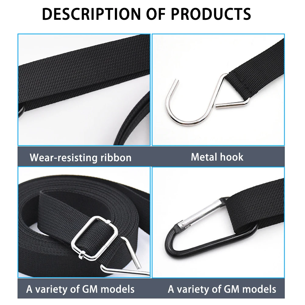 

2pcs/pack With Lock Easy Install Bandage Exterior Accessories Universal Strong Protective Car Cover Windproof Strap Travel