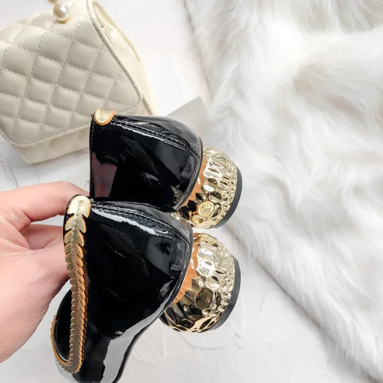 Женские туфли лодочки из мягкой коровьей кожи MLJUESE черные вечерние на низком