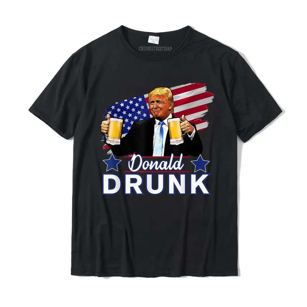 

Trump 4th of July Funny Drinking Presidents Donald Drunk T-Shirt Cotton T Shirt for Men Party Tops Shirts Special Printed On