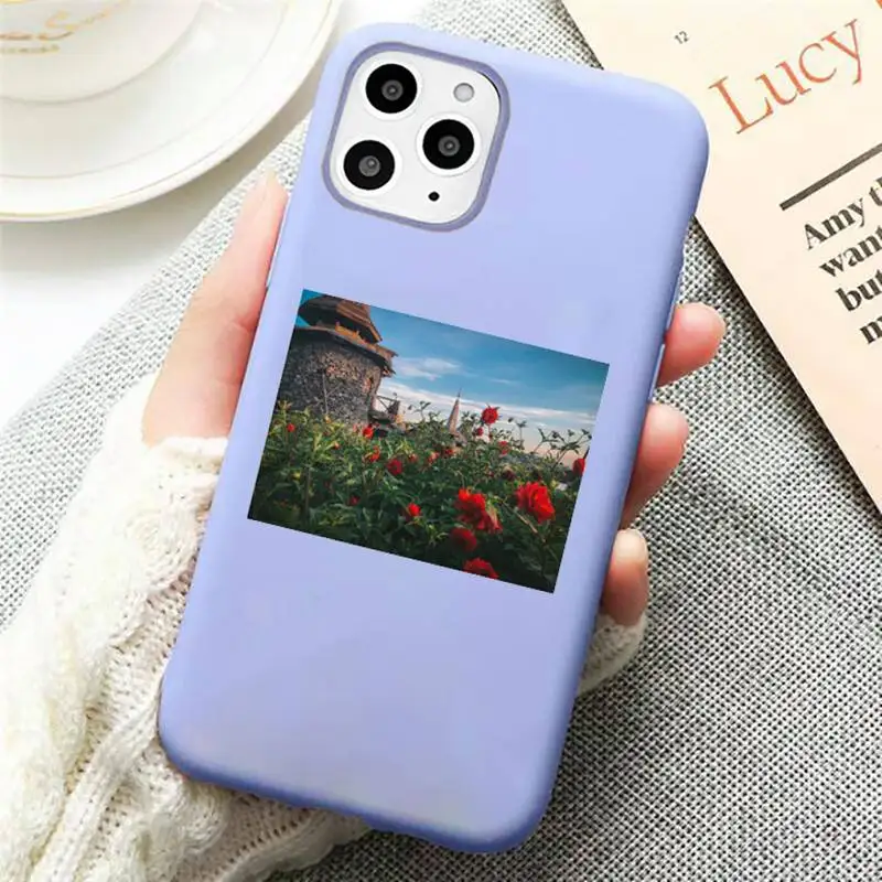 

Cottagecore Style Phone Case Candy Color for iPhone 11 12 mini pro XS MAX 8 7 6 6S Plus X SE 2020 XR