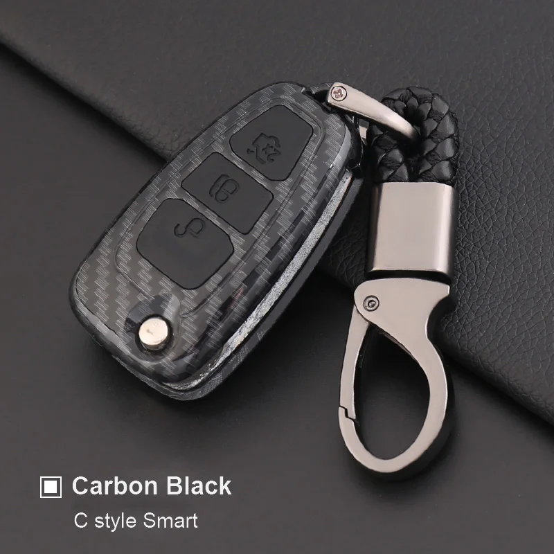случай jingyuqin 10x Carbon + силиконовый ключ для Ford Focus 2 3 MK3 ST RS Ecosport Fuga Побег Fiesta Fold Fey 3btn