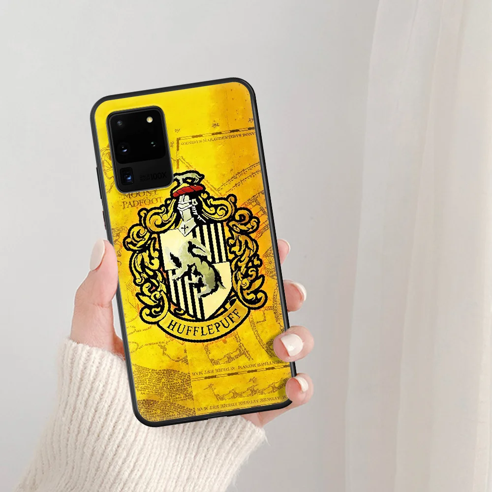 

Hufflepuff Phone Case For Samsung Galaxy Note S 8 9 10 20 Plus E Lite Uitra black Prime Silicone Shell Pretty Etui Luxury Bumper
