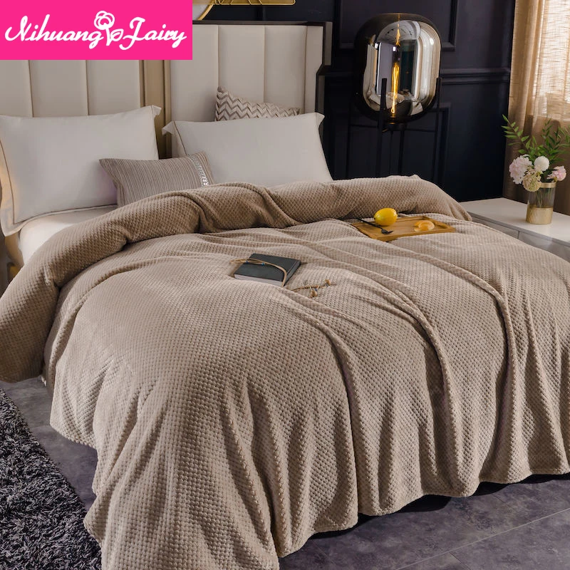 

Coral Fleece Blanket Wheat Ear Pattern Thin Blanket Air Conditioning Blanket Office Nap Blanket Bedroom Sheet Small Blanket