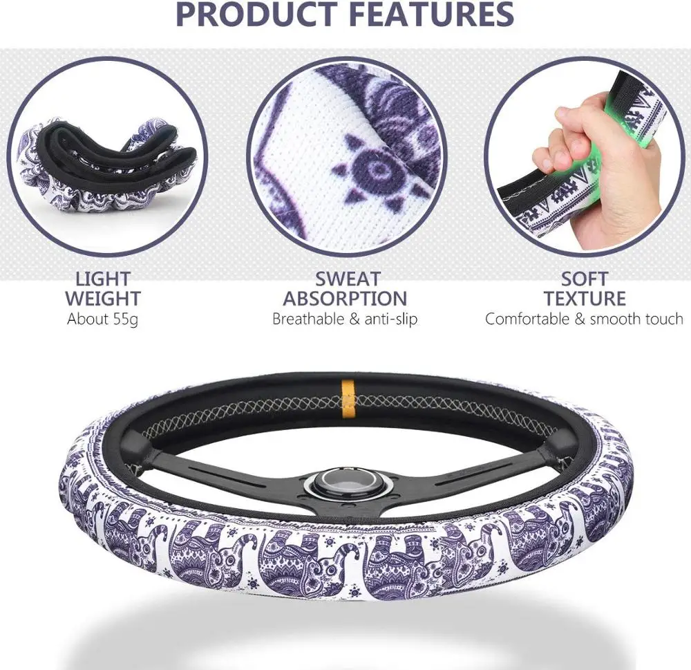 INSTANTARTS сахарный принт черепа полностью подкладка мягкая чехол на руль прочный