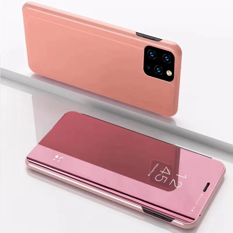 Rose gold Зеркальный флип-чехол для iPhone XR XS 11 Pro Max 8 7 6 6s Plus подставка с окошком чехол для iPhone 5 5S SE X XS Conque для iPhone 11Capa - Цвет: Rose gold