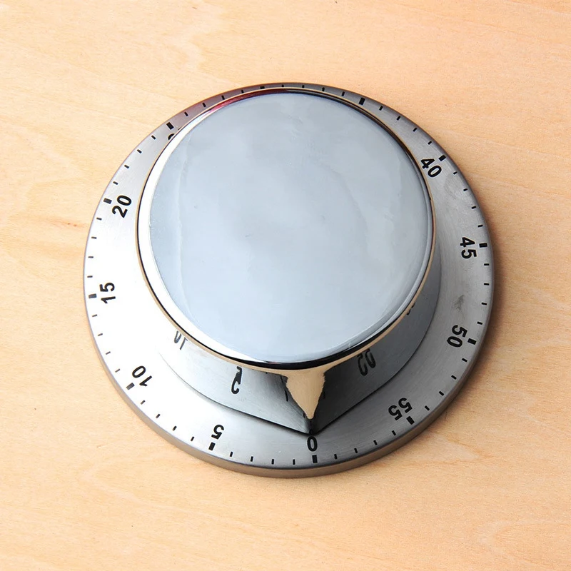 

1 PCS Round Stainless Steel Kitchen Timer Cooking Alarm Clock Kitchen Gadget with netic