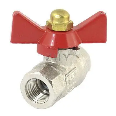 1/4 &quotPT x 1/4&quot PT Женский красный Т-образная ручка полный порт шаровой клапан |
