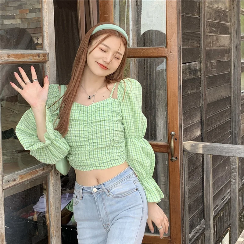 Женская шифоновая рубашка с длинным рукавом весна-лето-осень 2021 | одежда