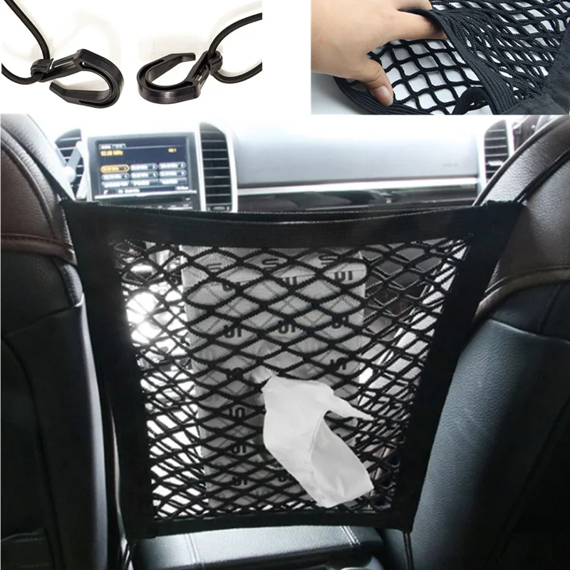 

Strong Elastic Car Mesh Net Bag Between Car Organizer Seat for Alfa Romeo 147 156 159 Alfetta Berlina Brera Mito Giulia Milano