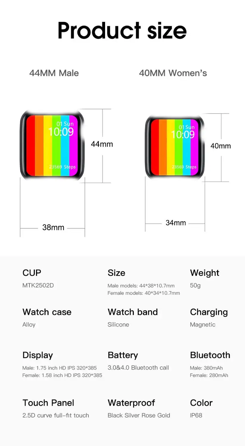 

Original IWO PRO IWO W26 SmartWatch 44 MM/40MM Smart Watch 2020 ECG Heart Rate Blood Pressure Waterproof Sport Band PK FK88 2021