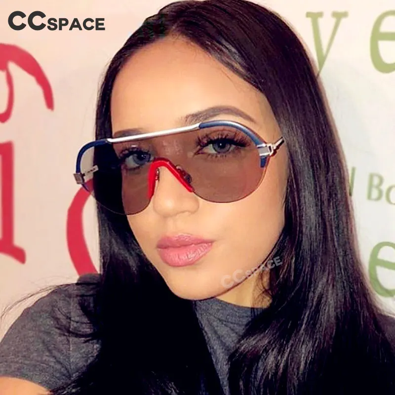 47096 негабаритных один объектив солнцезащитные очки для мужчин и женщин Мода UV400 |