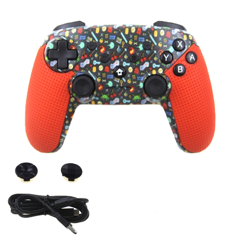 GAMEOVER color 5028 Игровой джойстик контроллер с соматосенсорной вибрацией осью скриншот беспроводной Bluetooth геймпад для переключателя NAND - Цвет: GAMEOVER color 5028