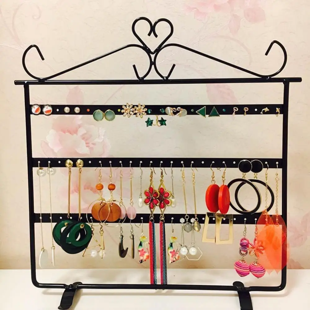 

70% Hot Sale 72 Holes Metal Earring Necklace Display Holder Jewelry Stand Rack Organizer