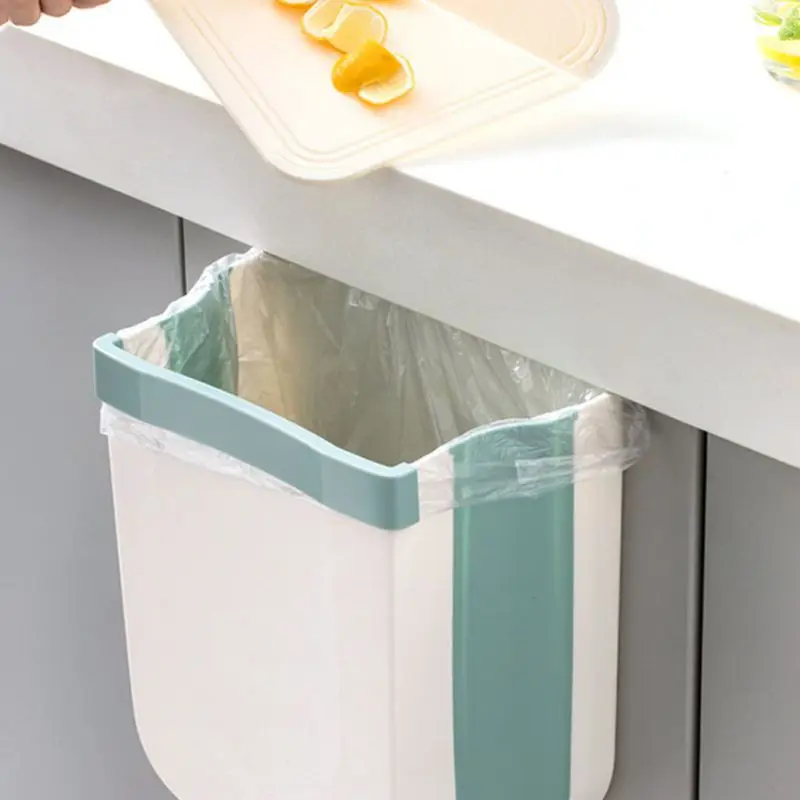 

Trash Can Cabinet Door Wall-mounted Storage Bin Kitchen Trash Can Folding Large Capacity Durable And Drop Resistant