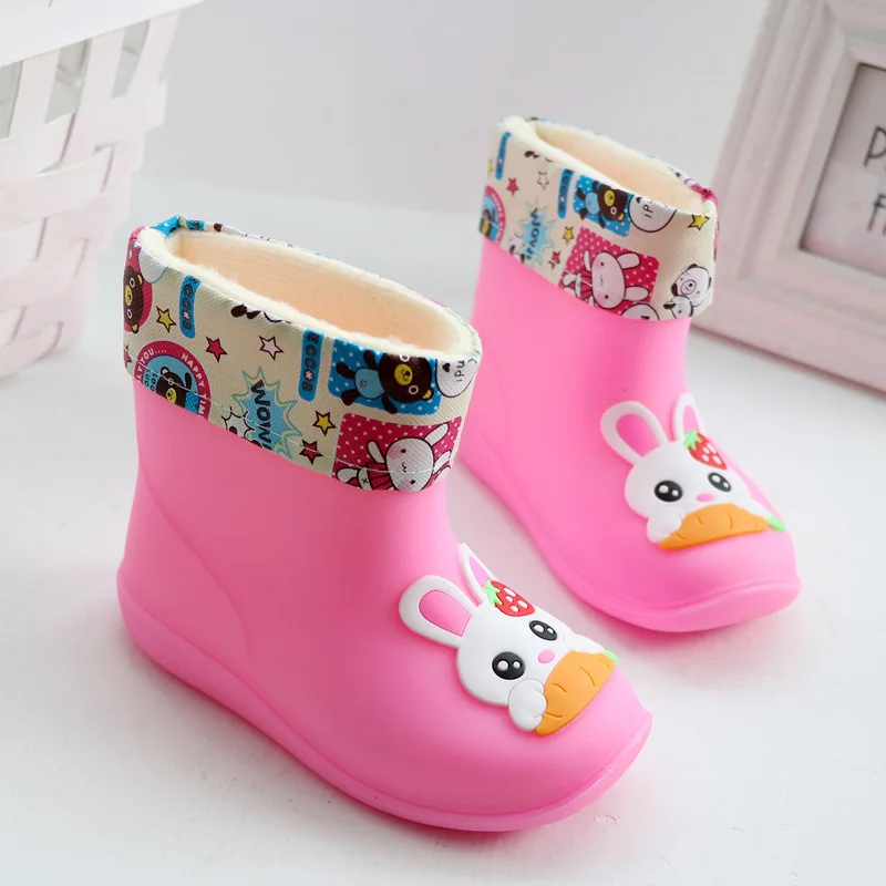 Сапоги детские резиновые непромокаемые из ПВХ мультяшный рисунок всесезонные |
