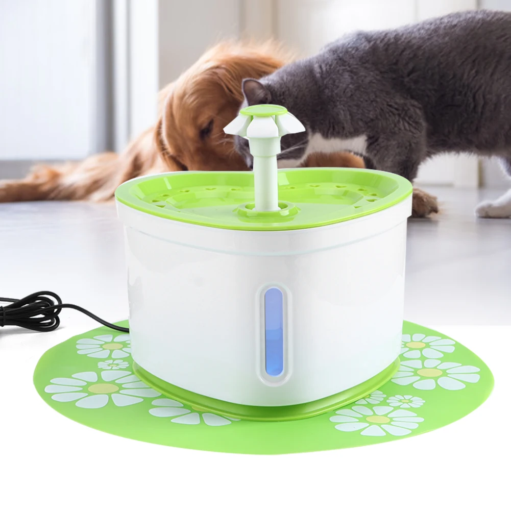 

Автоматический кошачий фонтан 2,4 л, питьевой фонтан для домашних животных, питьевой фонтан для кошек, СВЕТОДИОДНЫЙ Электрический питатель д...