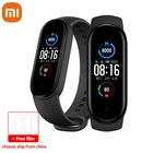 Смарт-браслет Xiaomi Mi Band 5 с большим AMOLED экраном 1:1, пульсометром, фитнес-трекером, Bluetooth 5,0, спортивный водонепроницаемый браслет 5