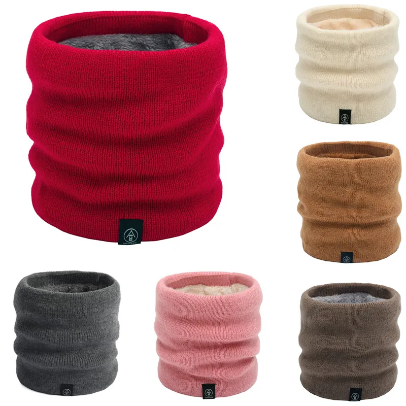 Женский и мужской теплый зимний вязаный шарф толстые эластичные вязаные шарфы на