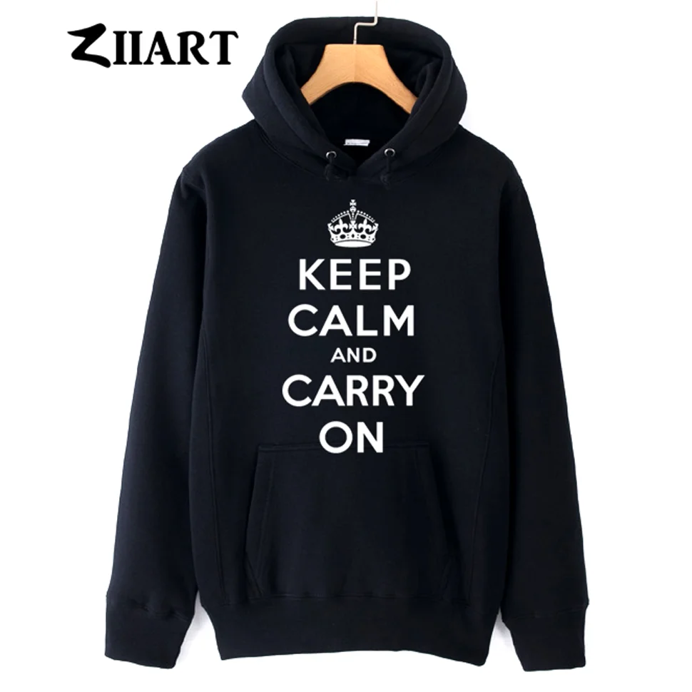 Флисовые Толстовки с надписью keep calm and carry on imperial crown одежда для пары мальчиков